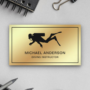 Faux Gold Folien Tauchausbilder Visitenkarte