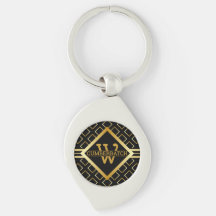 FAUX Gold Geometrisches Muster MONOGRAMM auf SCHWA