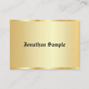 Faux-Gold-Glamour-Vorlage alter Text personalisier Visitenkarte