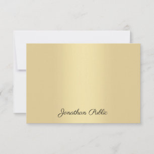 Faux Gold Moderne Calligraphie Script Nom Modèle
