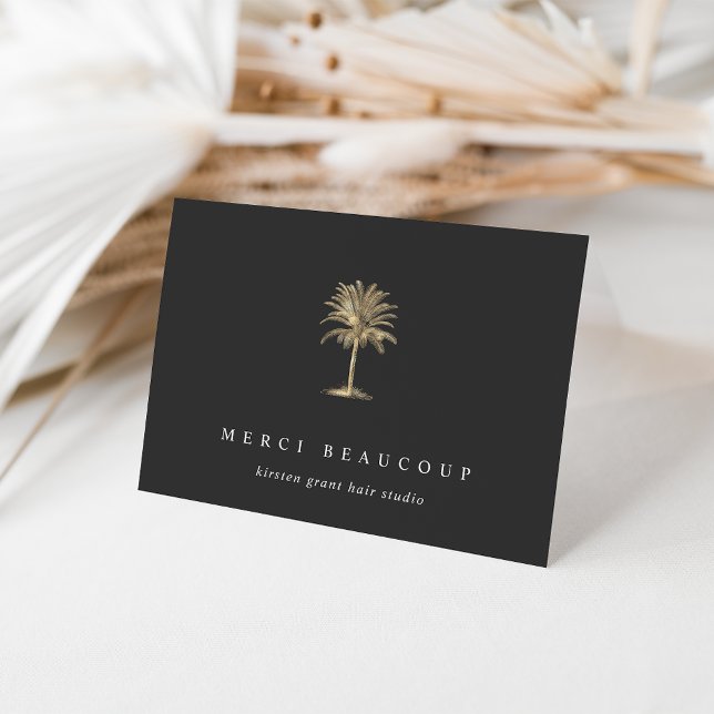 Faux Gold Palm Tree Logo Cartes de notes (Créateur téléchargé)