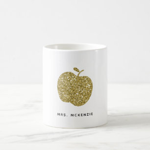 Faux Gold Parties scintillant Apple   Mug café ens