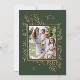 Faux Gold Parties scintillant Foliing Noël Carte d