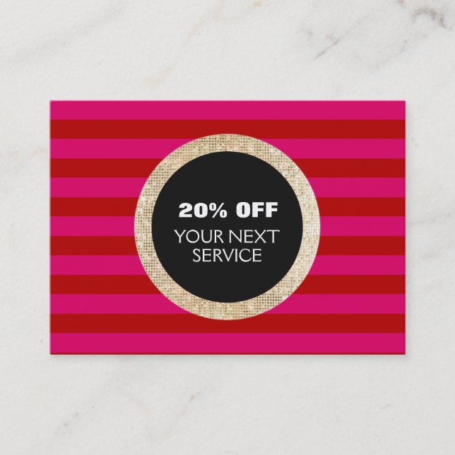 Faux Gold Sequins Salon de cheveux Coupon de réduc (Devant)