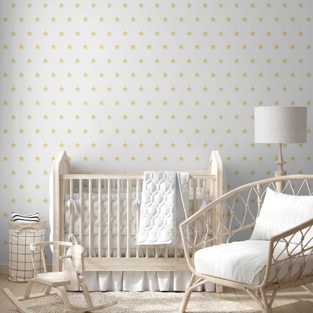 Faux Gold Stars Kindergarten Kinderzimmer Innendek Tapete (Faux Gold Stars Nursery Kids Room Home Wall Decor Wallpaper)