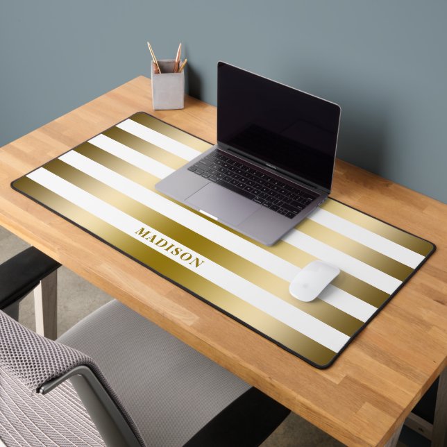 Faux Gold Stripes Motif géométrique (Bureau 2)