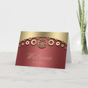 Faux-Goldfolien-Konfetti Elegante Funken Willkomme Karte