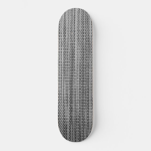 Faux Grey Fabric Design Skateboard (Recto)