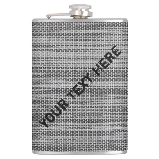 Faux Gris Tissu Flacon avec texte personnalisé (Devant)