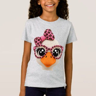 Faux-Häkelgarn Silly Goose Leopard Coquette Schlei T-Shirt