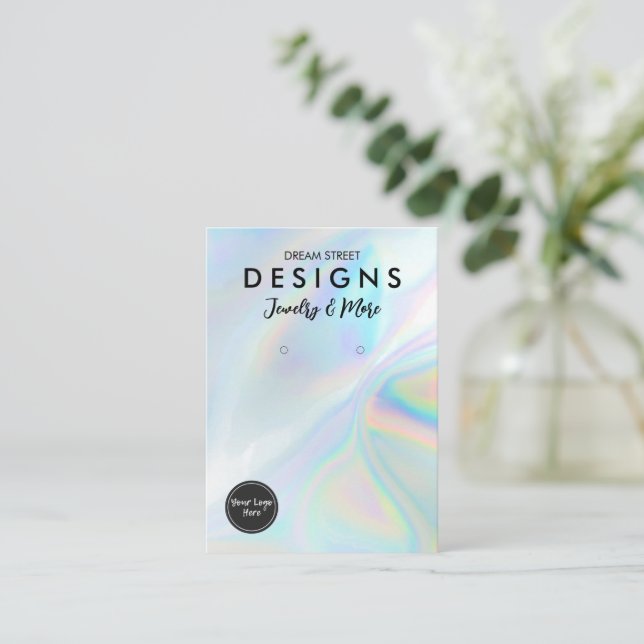 Faux Holo Logo Médias sociaux Écouter la carte (Debout devant)