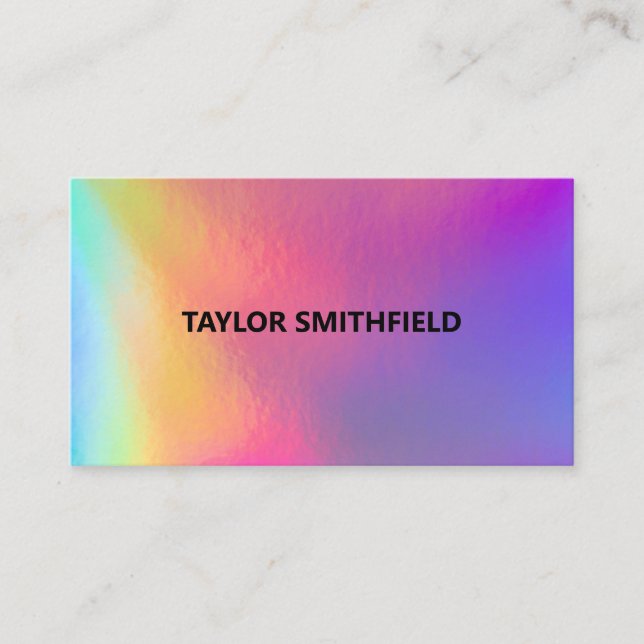 Faux Holographe Carte de visite tendance (Devant)