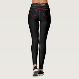 Faux jeans noirs leggings
