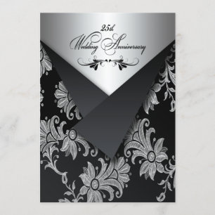 FAUX Klappen - Einladung zum 25. Hochzeitstag 2
