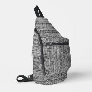 Faux-Knittstoff Grau Crossbody Bag