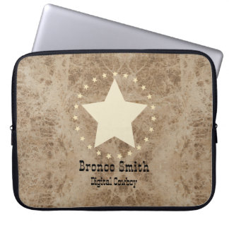 Faux-Leder-Western-Look Name und Titel Laptopschutzhülle