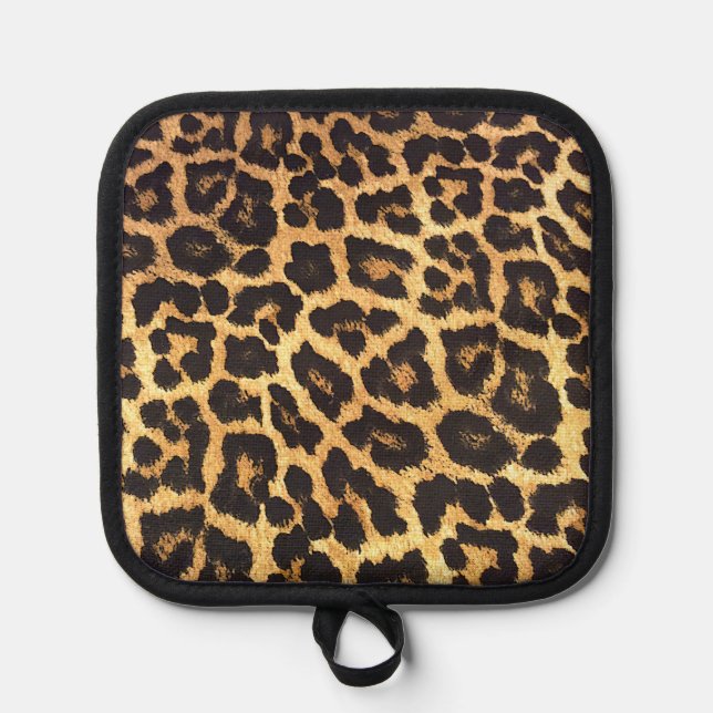 Faux Leopard Skin Pot Holder Topflappen (Vorderseite)