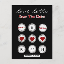Faux Love Lotto Enregistrer la date Carte postale