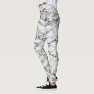 Faux Marbre blanc Design Leggings