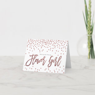 faux merci d'être ma carte de fille de fleurs