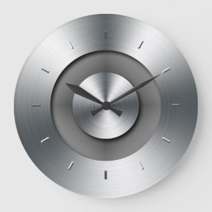 Faux Metal Élégante horloge murale moderne