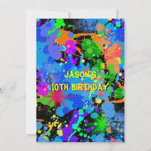 Faux Neon, Peinture, Paintball, Invitation