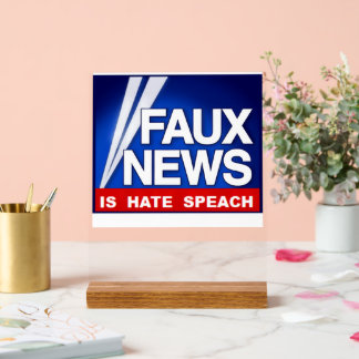 Faux News Acrylschild