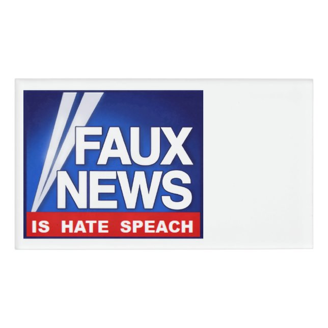 Faux News Namenschild (Vorderseite)