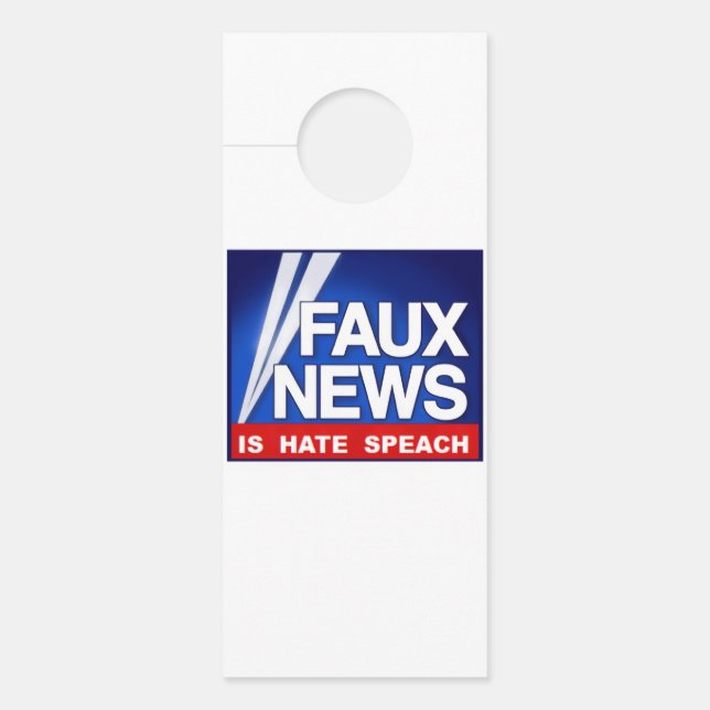 Faux News Türanhänger (Vorderseite)