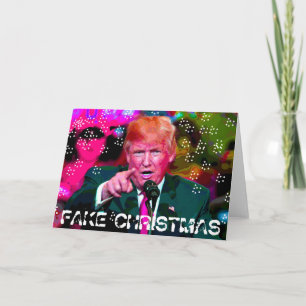 Faux Noël, Donald Trump Satire Carte de Noël