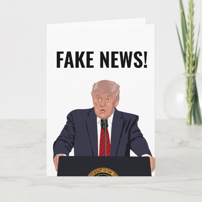 FAUX NOUVELLES ! CARTE D'ANNIVERSAIRE TRUMP FUNNY (Devant)