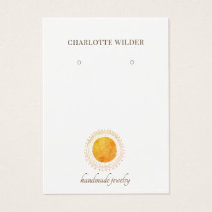 Faux Orange Gold Foil Circle Elevage Cartes d'affi