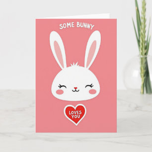 Faux Paper Carte Quelques Lapins T'aiment