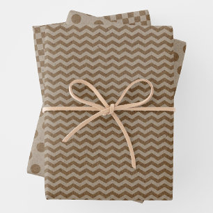 Faux papier kraft avec motifs en faux papier kraft