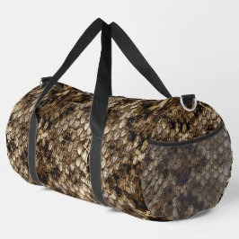 Faux Rattlesnake Snakeskin Duffle Bag