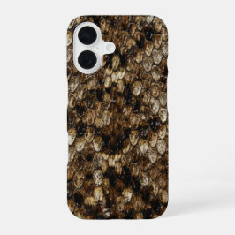 Faux Rattlesnake Snakeskin iPhone 16 Hülle