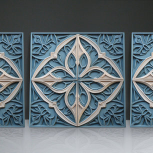 Faux-Relief-Blumen-Marokkanisches Fliesen-Homedeko Fliese