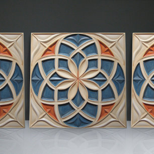 Faux-Relief-Blumen-Marokkanisches Fliesen-Homedeko Fliese