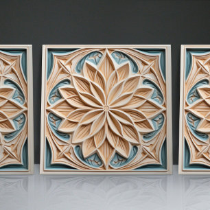 Faux-Relief-Blumen-Marokkanisches Fliesen-Homedeko Fliese