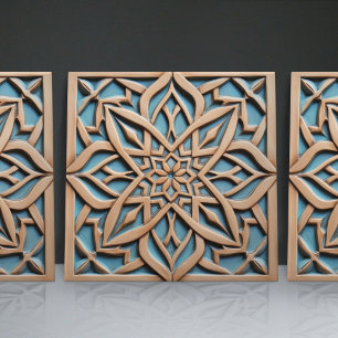 Faux-Relief-Blumen-Marokkanisches Fliesen-Homedeko Fliese
