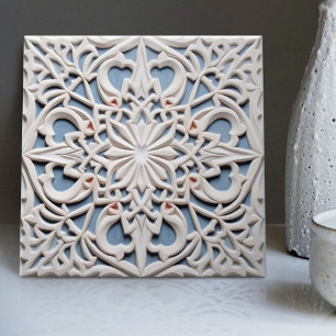 Faux-Relief-Blumen-Marokkanisches Fliesen-Homedeko Fliese