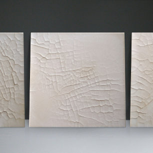 Faux-Relief-Glasur Weiße Minimalistische Heimdekor Fliese