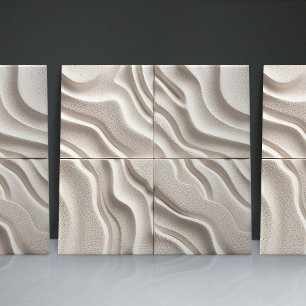 Faux-Relief-Glasur Weiße Minimalistische Heimdekor Fliese