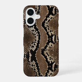Faux Rock Python Snake Skin iPhone 16 Hülle