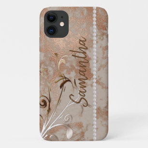 Faux Rose Gold Editable Name iPhone / coque ipad