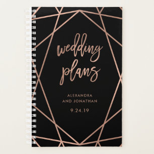 Faux Rose Gold Géométrique sur Wedding planner noi