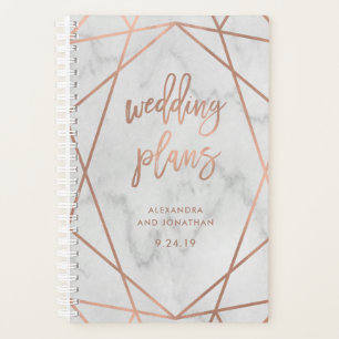 Faux Rose Gold Géométrique   Wedding planner en ma