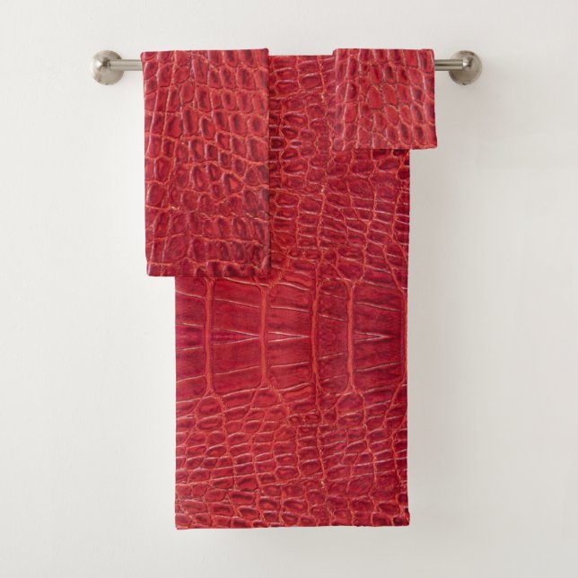 Faux rouge alligator cuir (En situation)