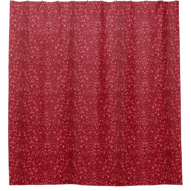 Faux Rouge Parties scintillant rideau de douche (Devant)