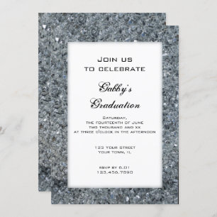 Faux Sparkle Graduation Party Invitation